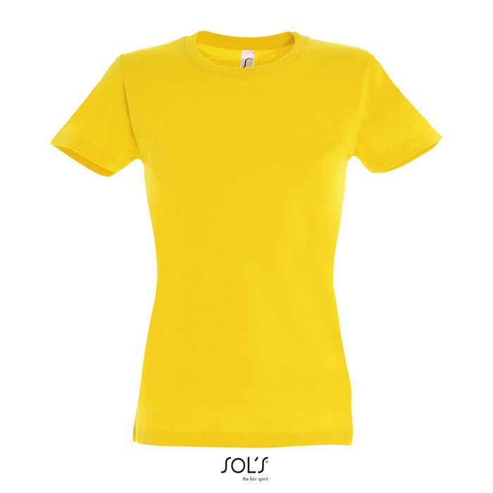 Tshirt femme publicitaire coton 190g - IMPERIAL Jaune 1